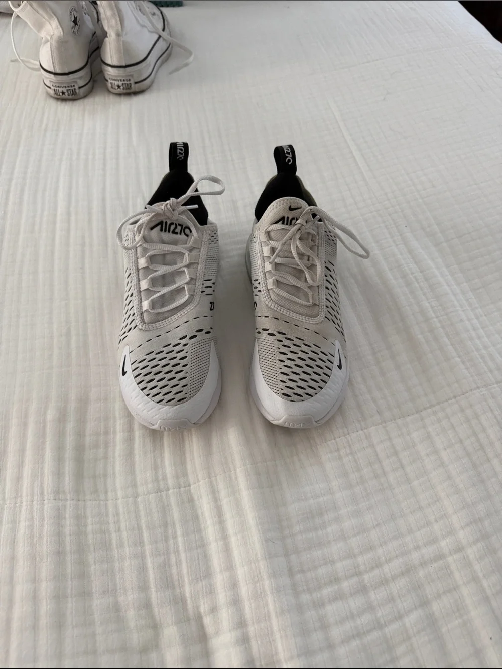 Nike Air Max 270 React Sneakers - White & Black Accent